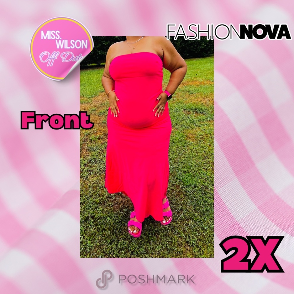 Fashionova Carried Away Crepe Knit Gown - 2X
